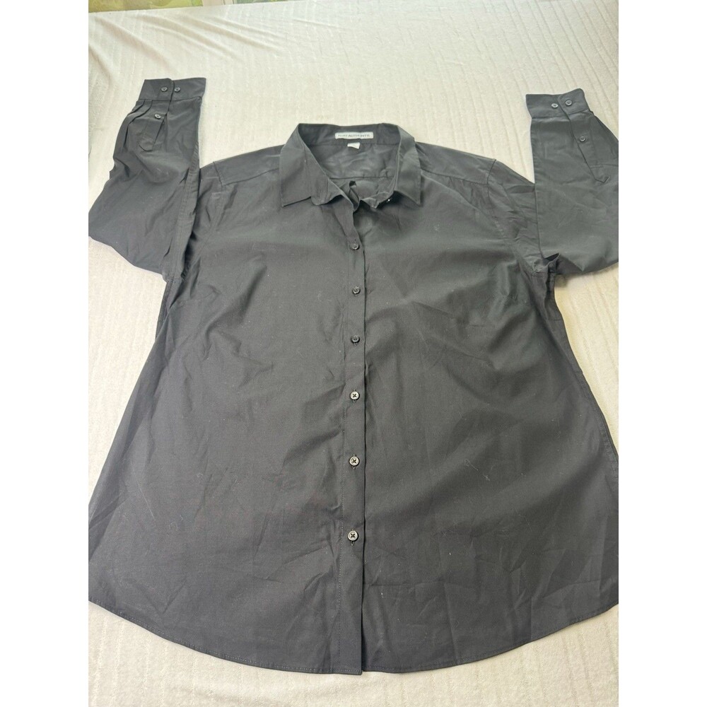 Port Authority Women’s Button Down Shirt Black Size XL Long Sleeve Cotton Blend